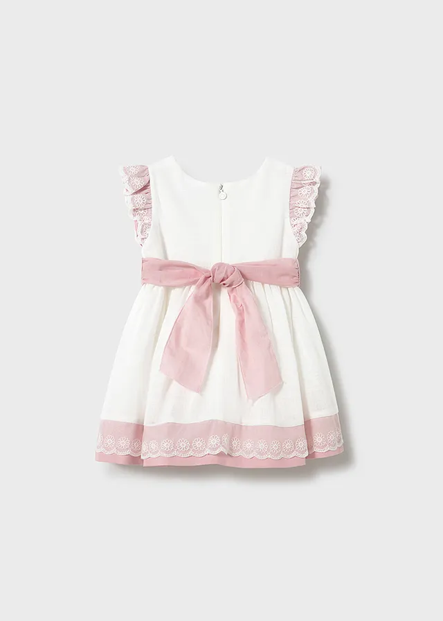 Vestido combinado lino