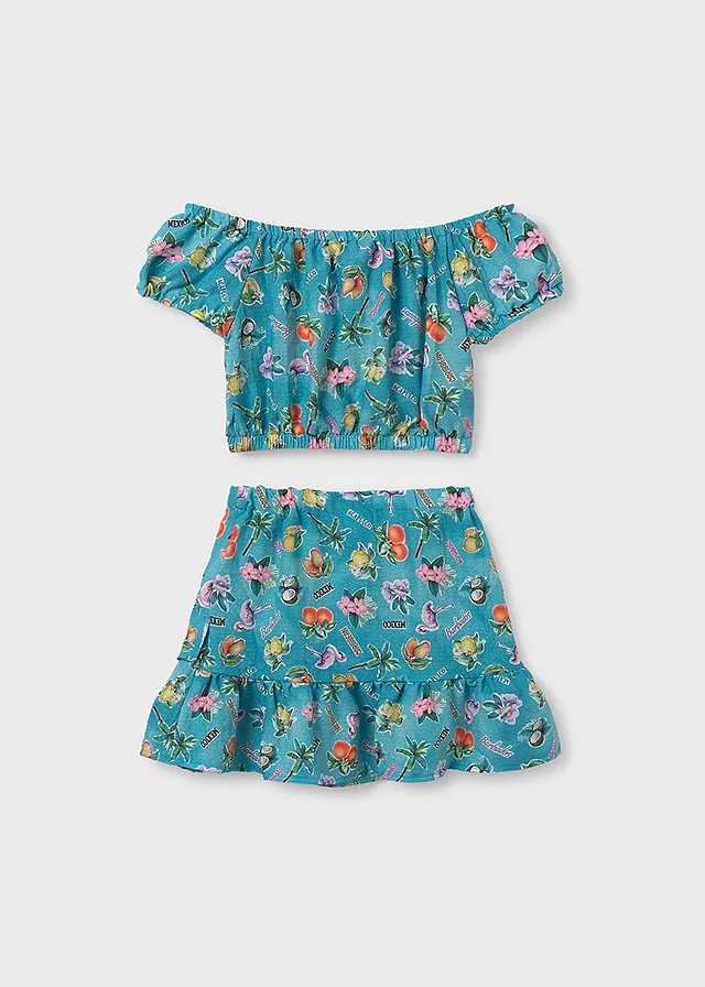 Conjunto falda estampado
