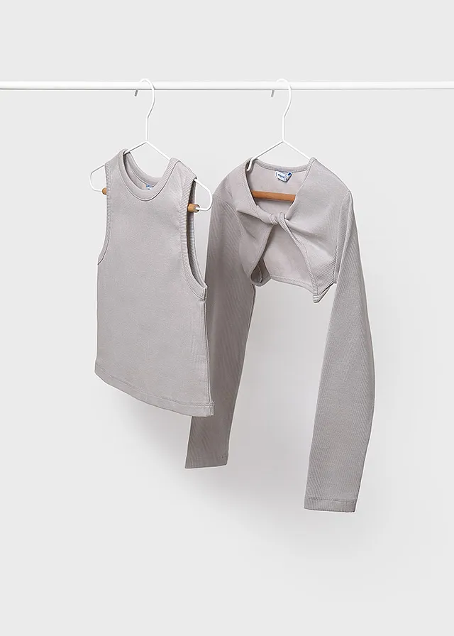 Conjunto top twin set canale