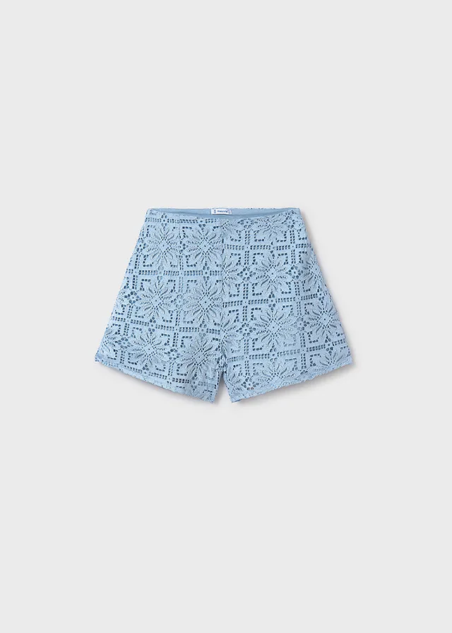 Pantalón corto encaje