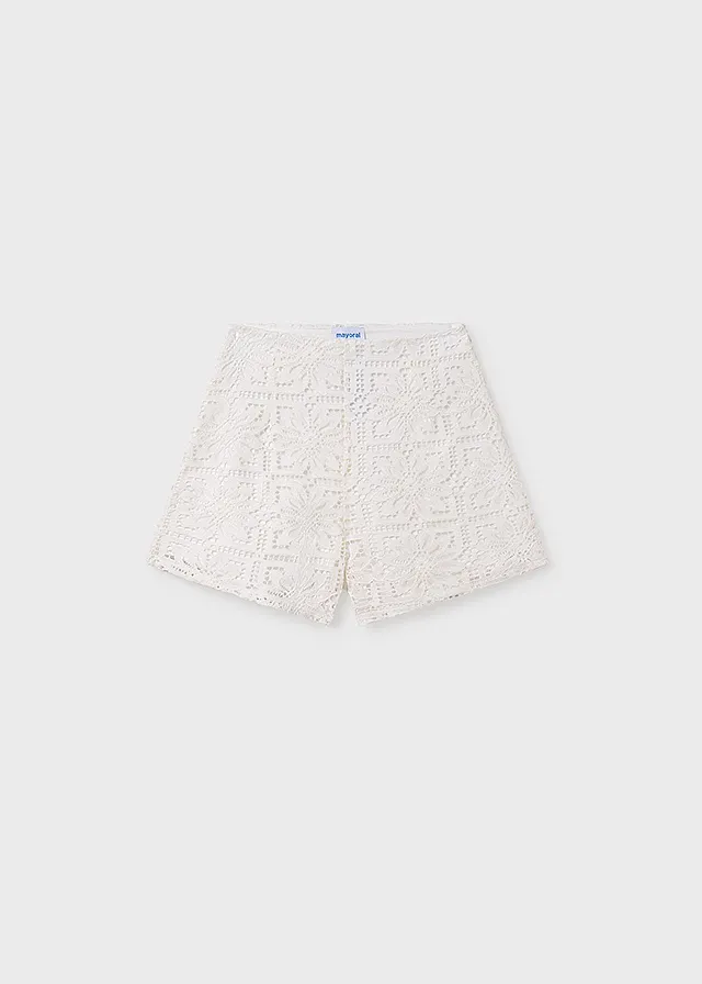 Pantalón corto encaje