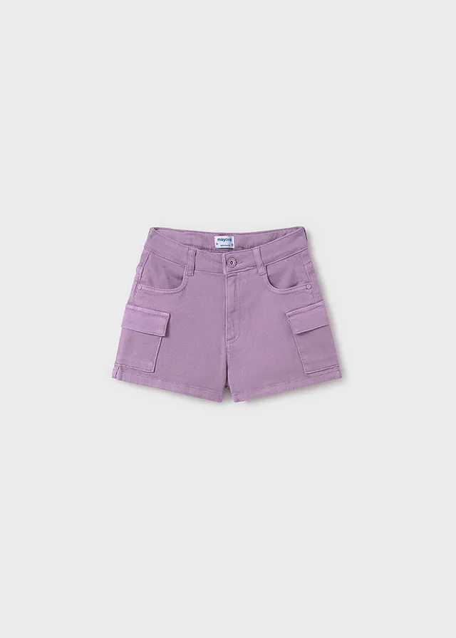 Pantalón corto sarga cargo
