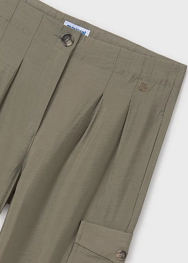 Pantalón largo fluido cargo