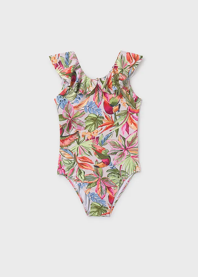 Traje de Baño estampado volante
