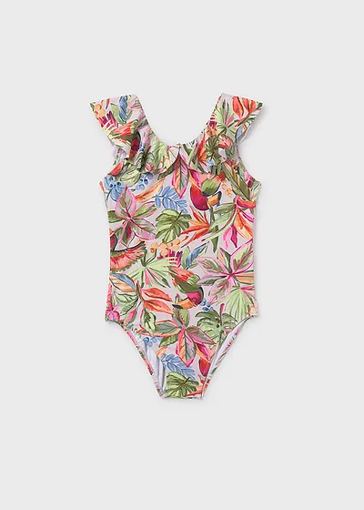 Traje de Baño estampado volante