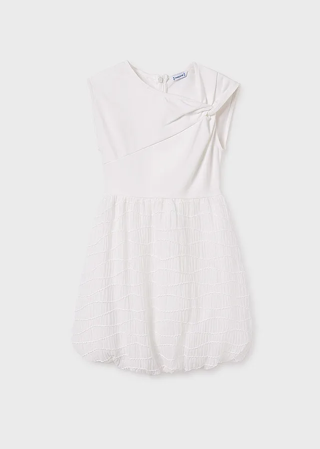 Vestido combinado globo