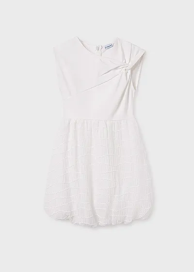 Vestido combinado globo