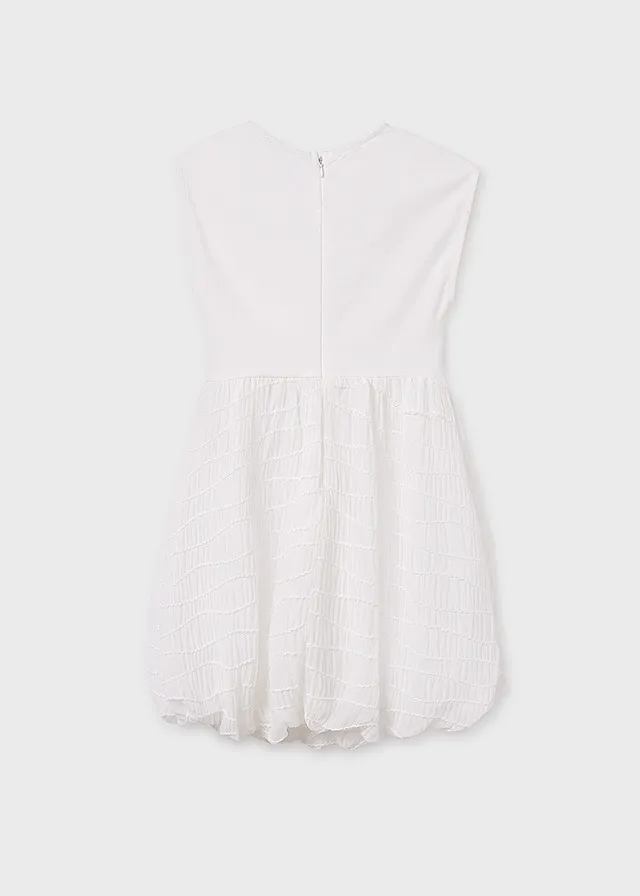 Vestido combinado globo