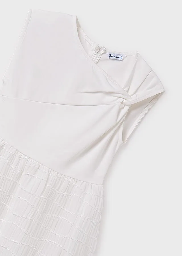 Vestido combinado globo