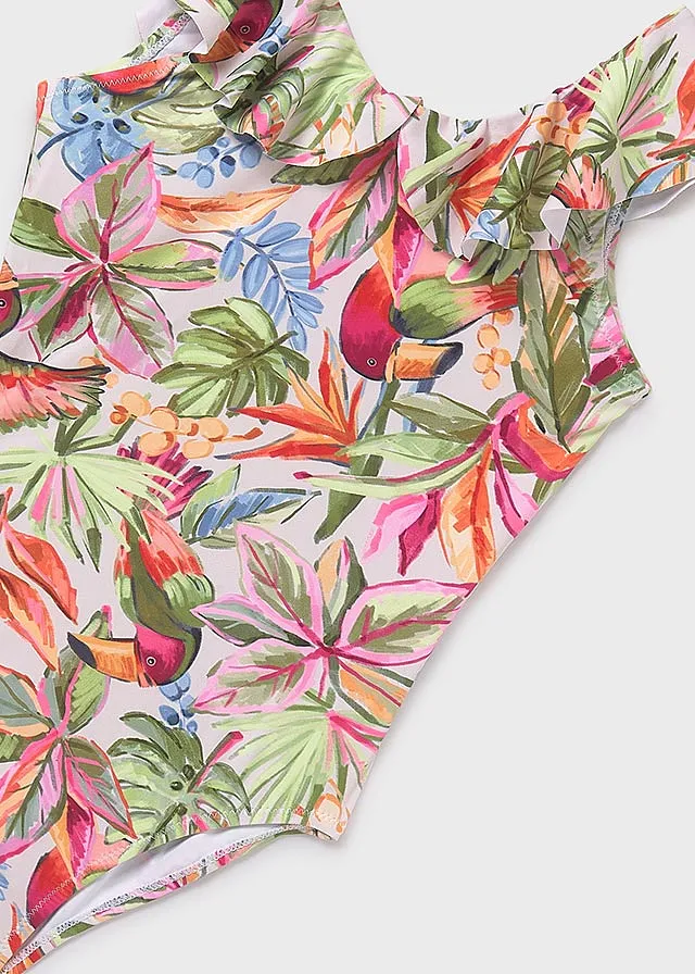 Traje de Baño estampado volante