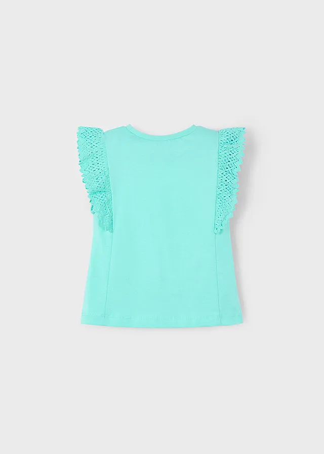 Franela manga corta crochet