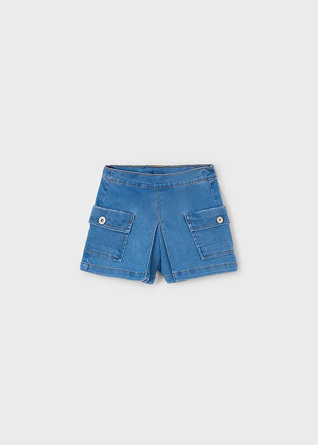 Denim corto cargo