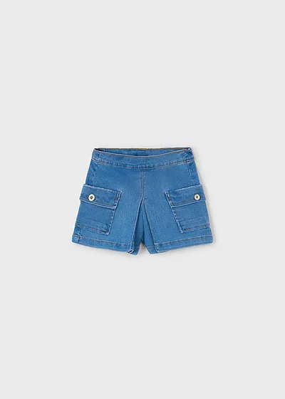 Denim corto cargo