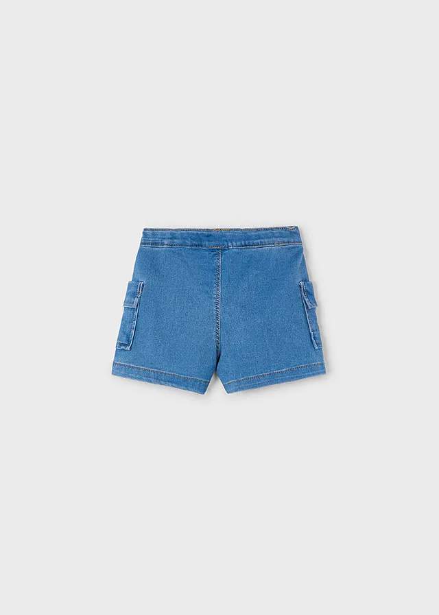 Denim corto cargo