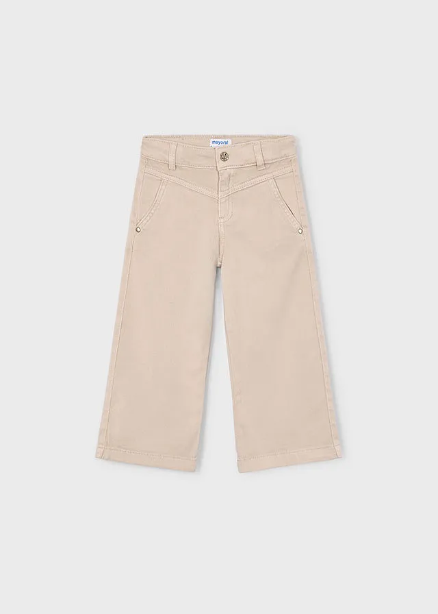 Pantalon largo sarga
