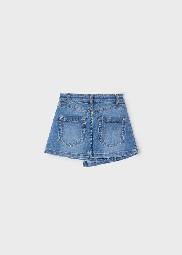 Falda denim plata