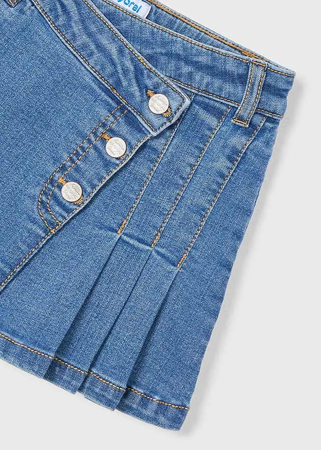 Falda denim plata