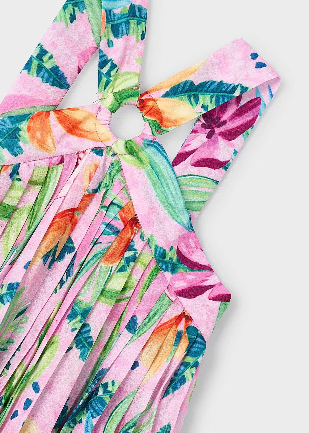 Vestido plisado estampado