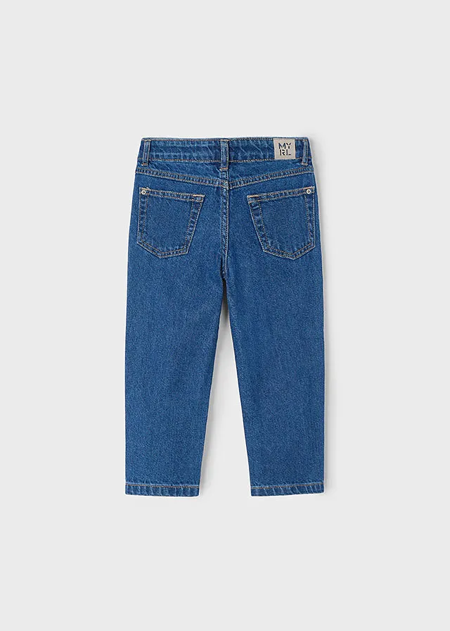 Pantalon largo mom fit