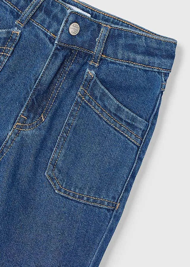 Pantalon largo mom fit