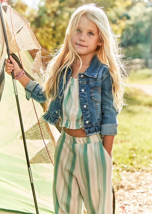 Conjunto pantalon largo rayas
