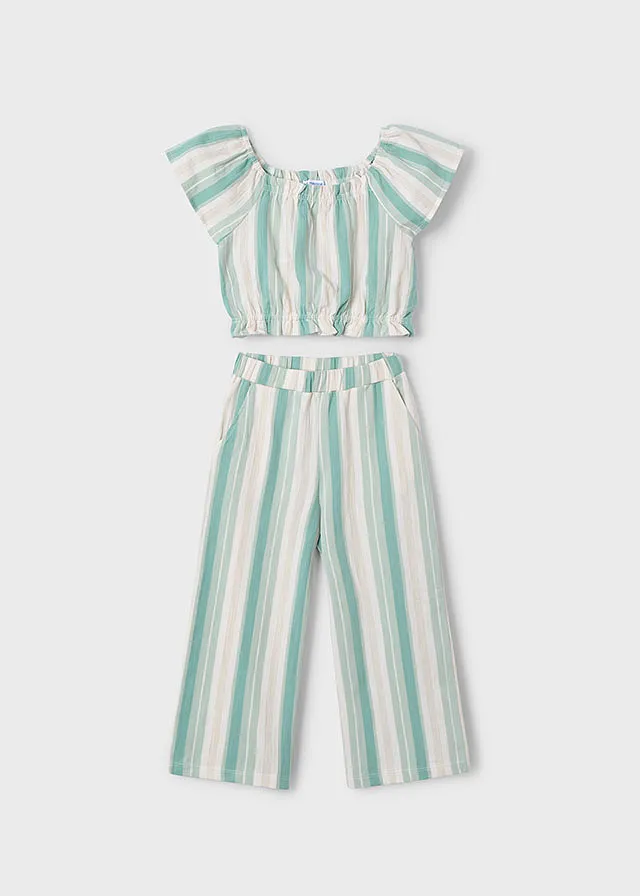 Conjunto pantalon largo rayas