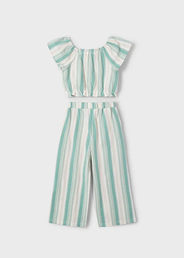 Conjunto pantalon largo rayas