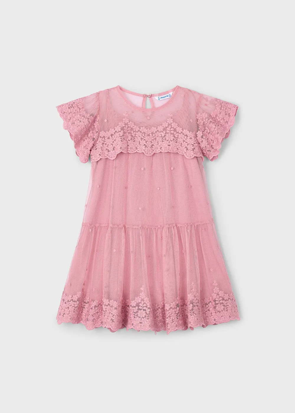 Vestido tul bordado