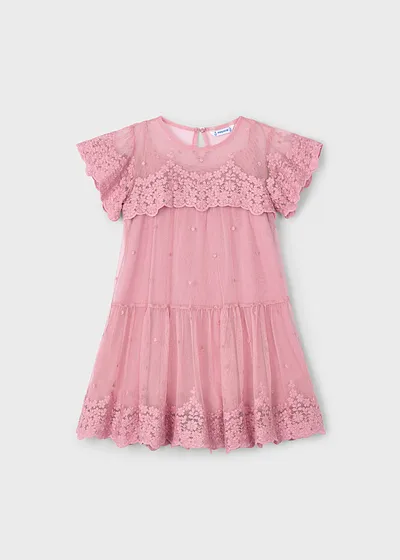 Vestido tul bordado