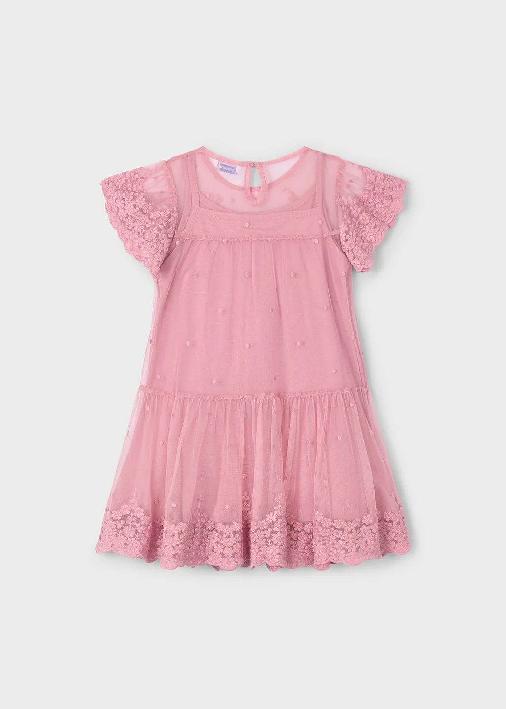 Vestido tul bordado