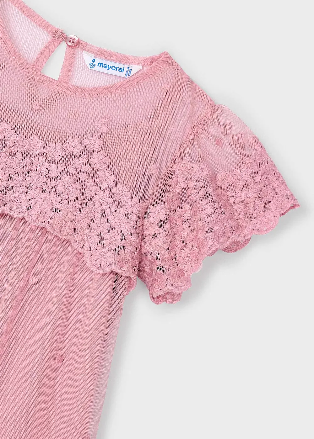 Vestido tul bordado
