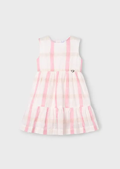 Vestido cuadros lino