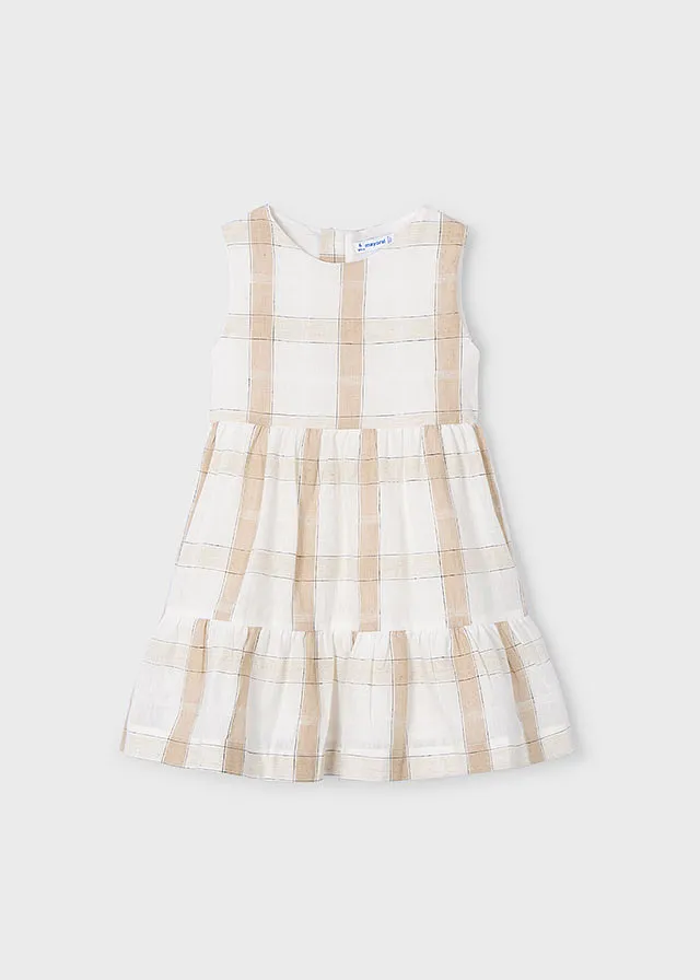 Vestido cuadros lino