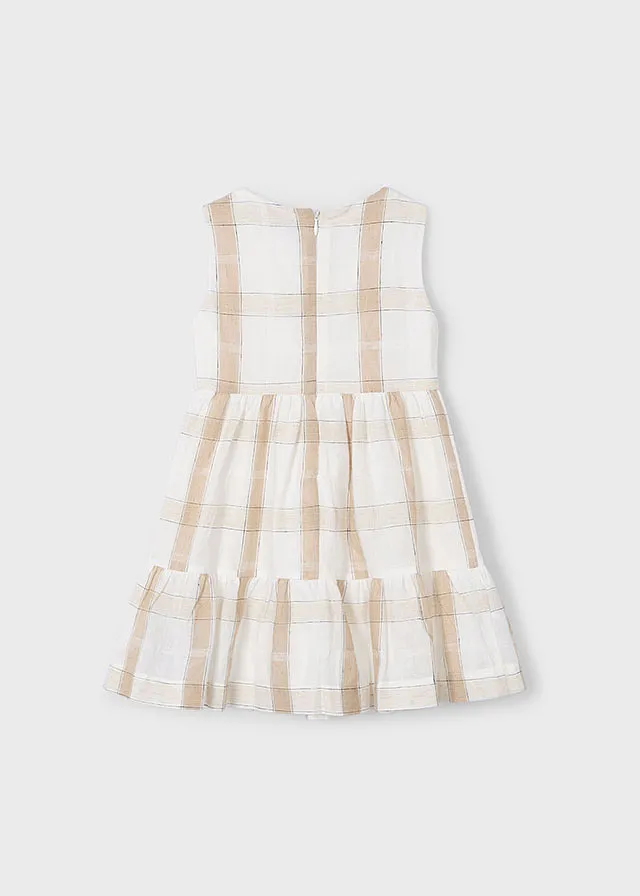 Vestido cuadros lino