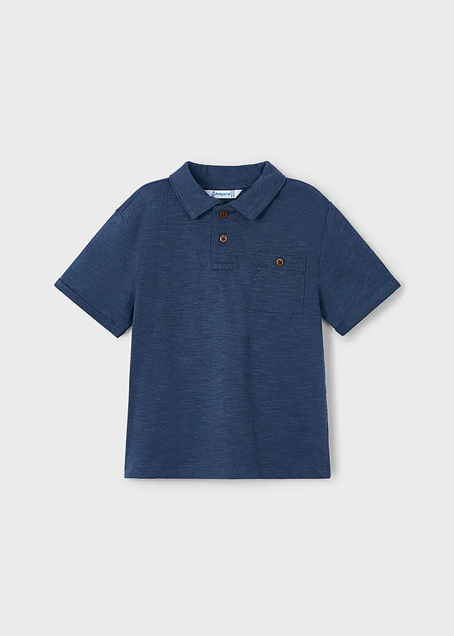 Chemise manga corta slub