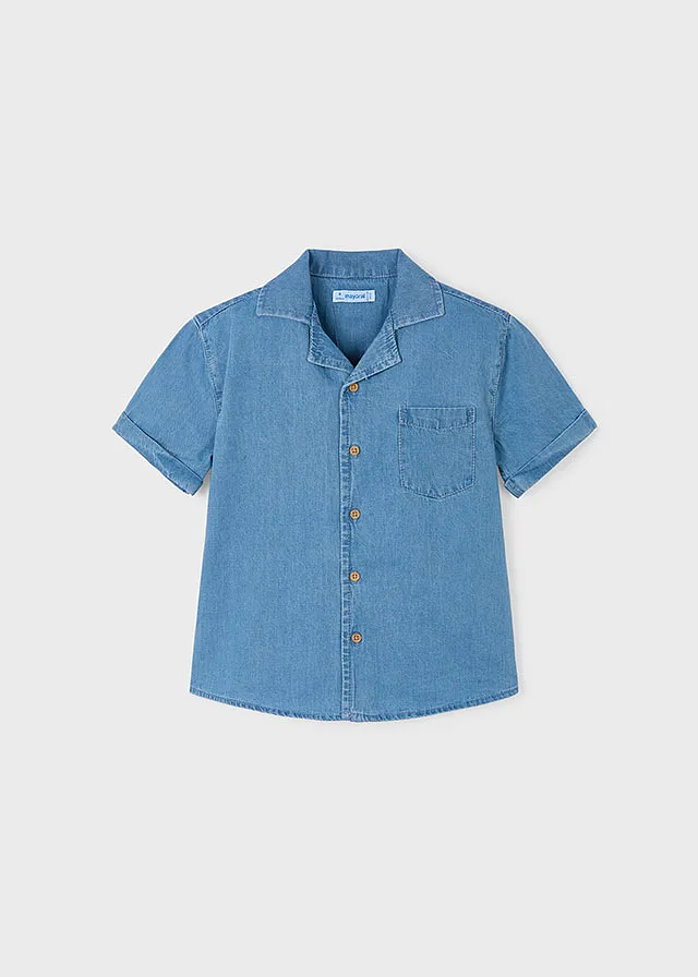 Camisa manga corta denim