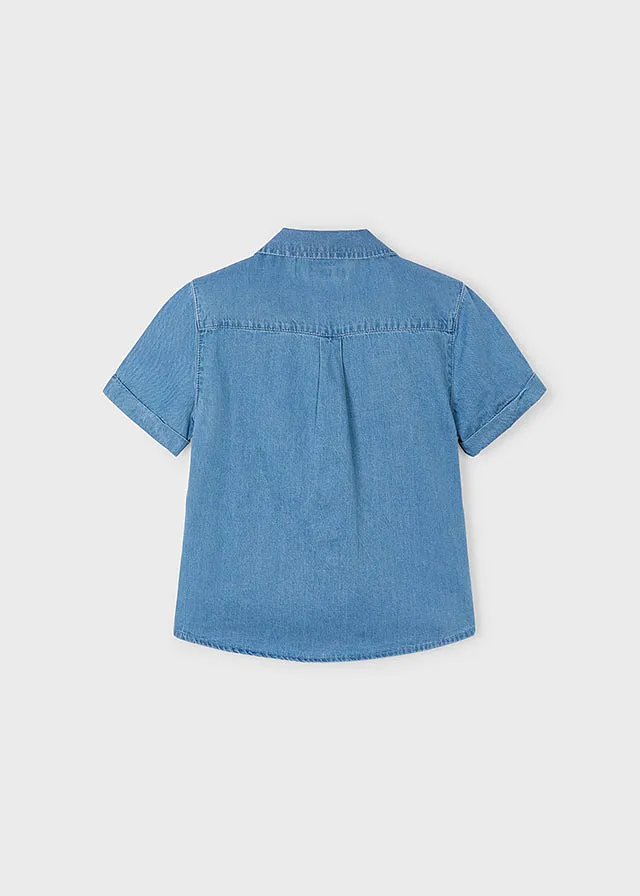 Camisa manga corta denim