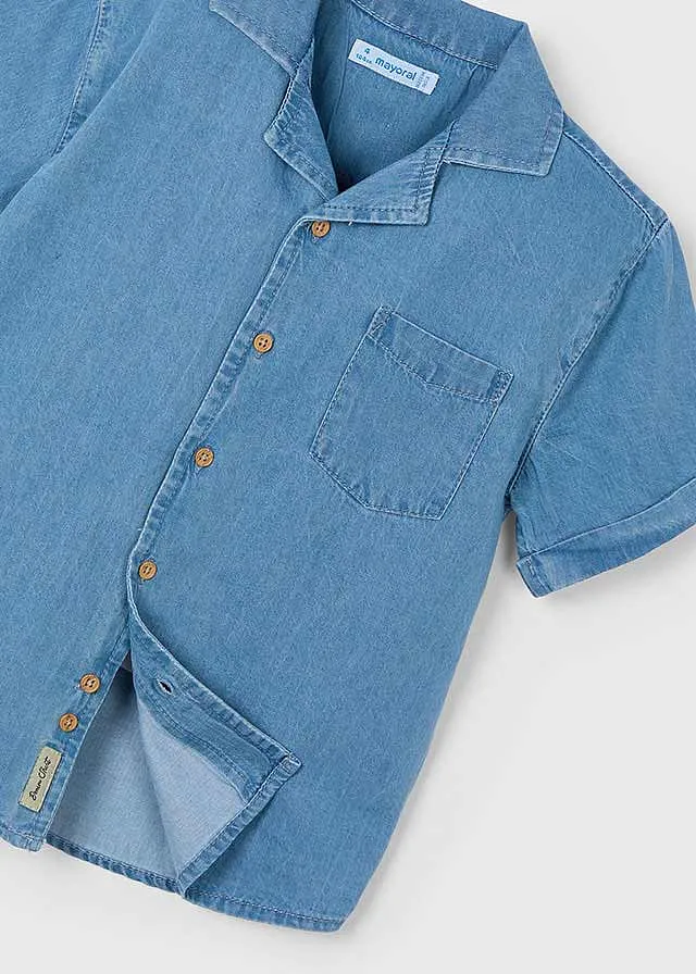 Camisa manga corta denim