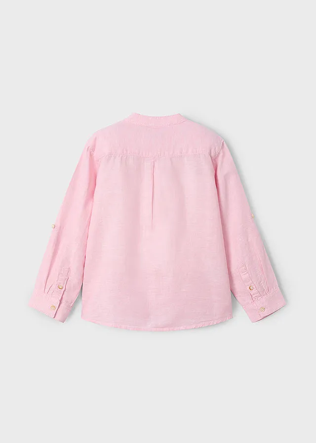 Camisa m/l cuello mao lino