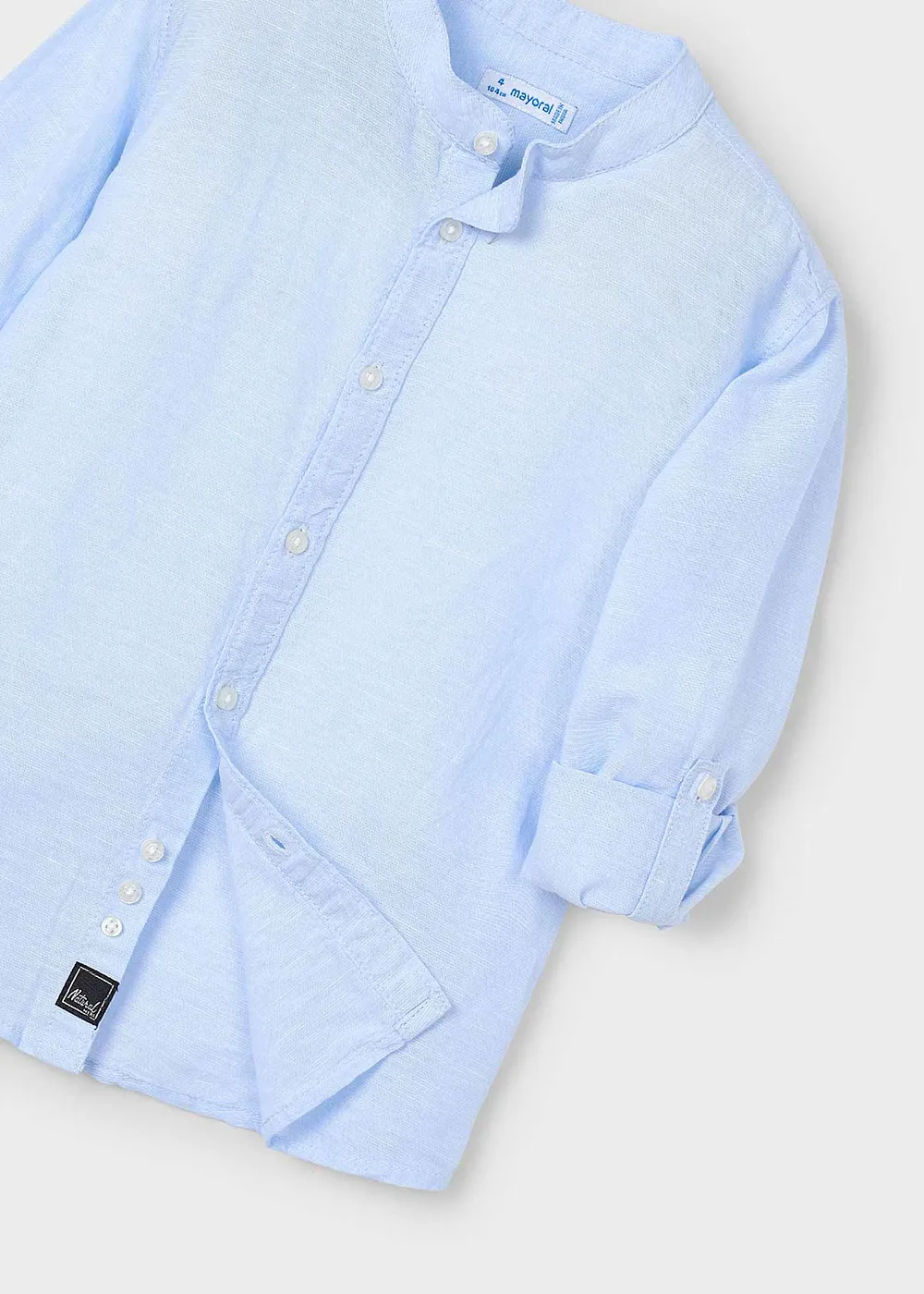 Camisa m/l cuello mao lino