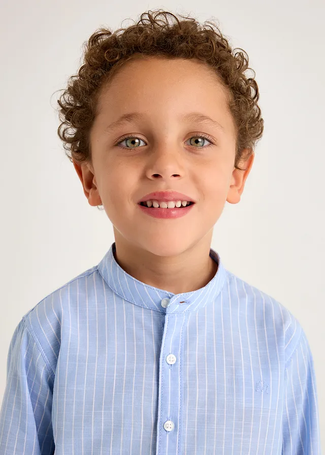 Conjunto bermuda camisa manga larga c/mao