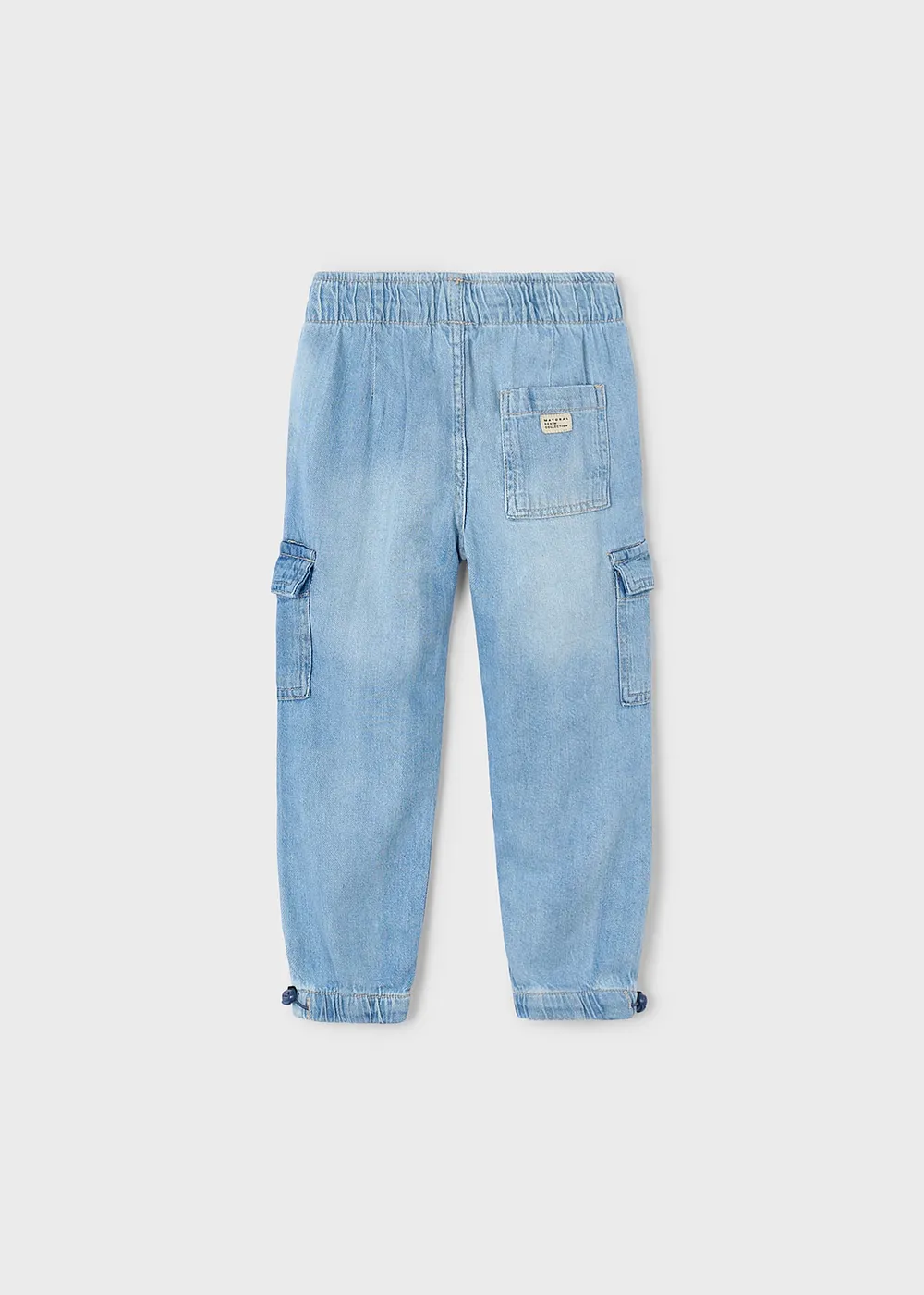 Pantalon denim cargo parachute
