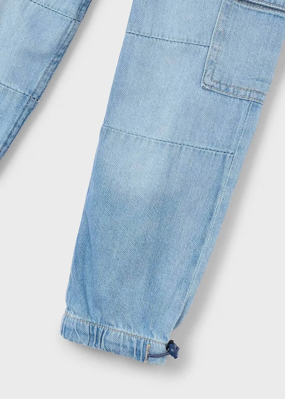 Pantalon denim cargo parachute