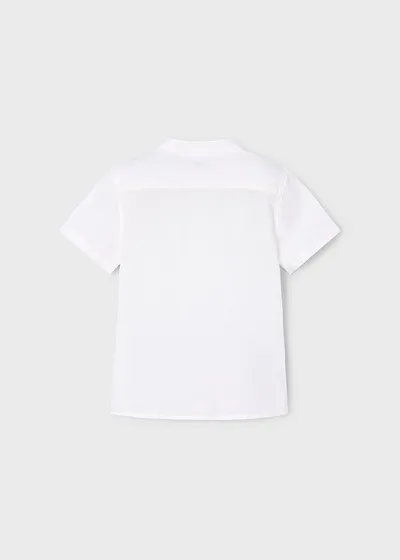Camisa m/c cuello mao lino