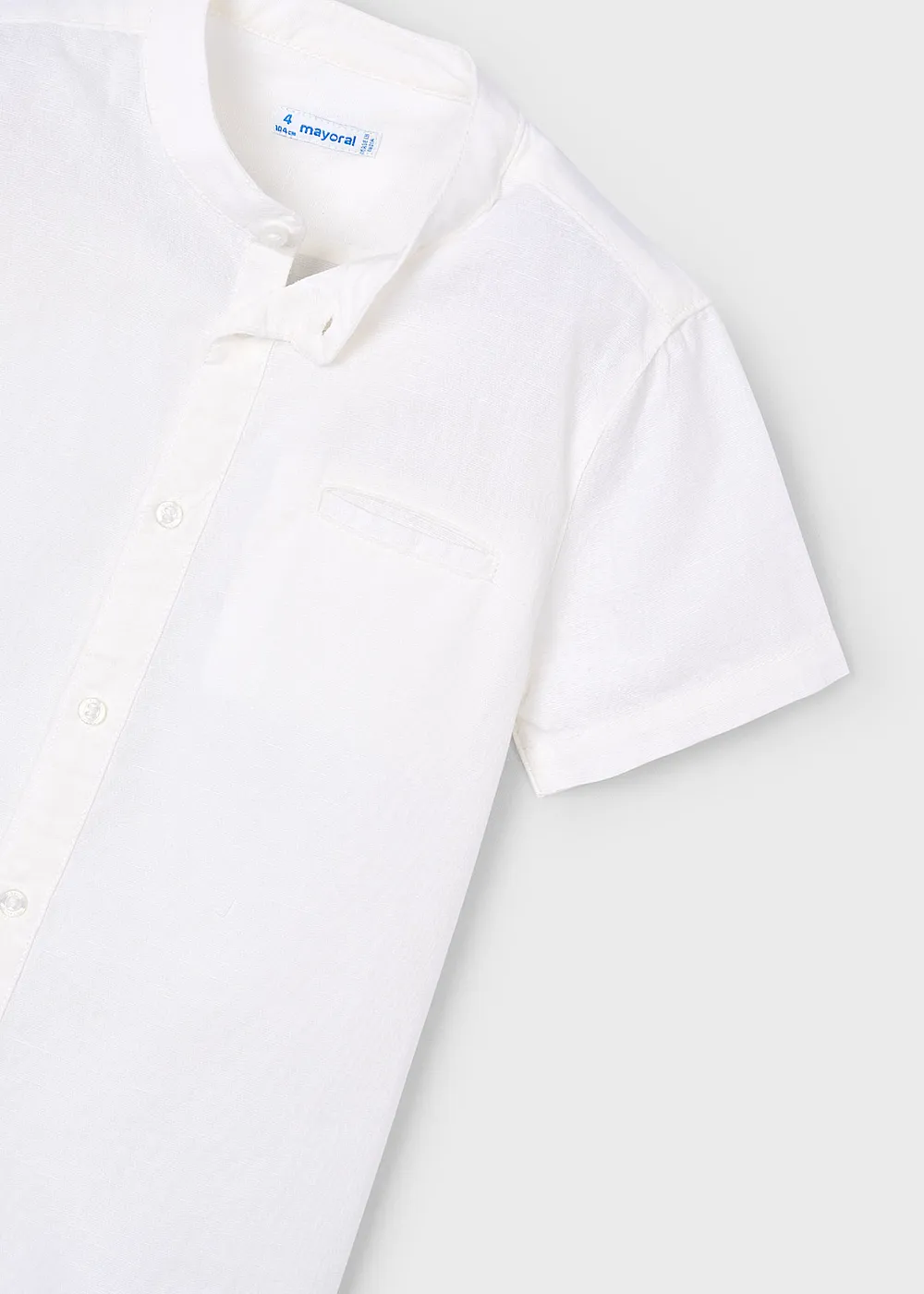 Camisa m/c cuello mao lino
