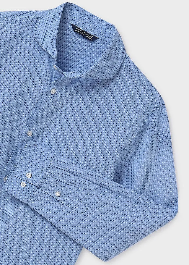 Camisa manga larga microestampada