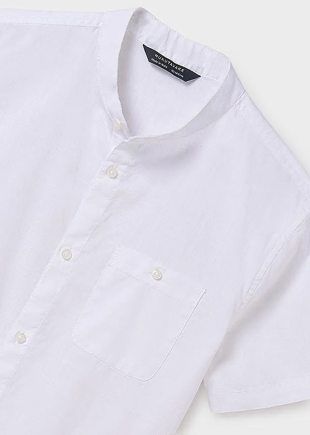 Camisa manga corta cuello mao
