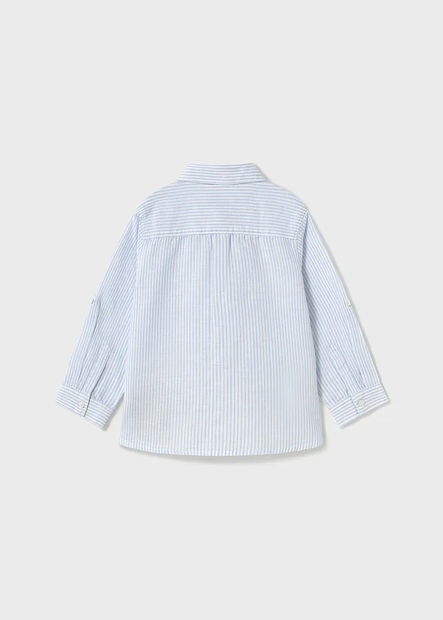 Camisa manga larga lino c/camisero