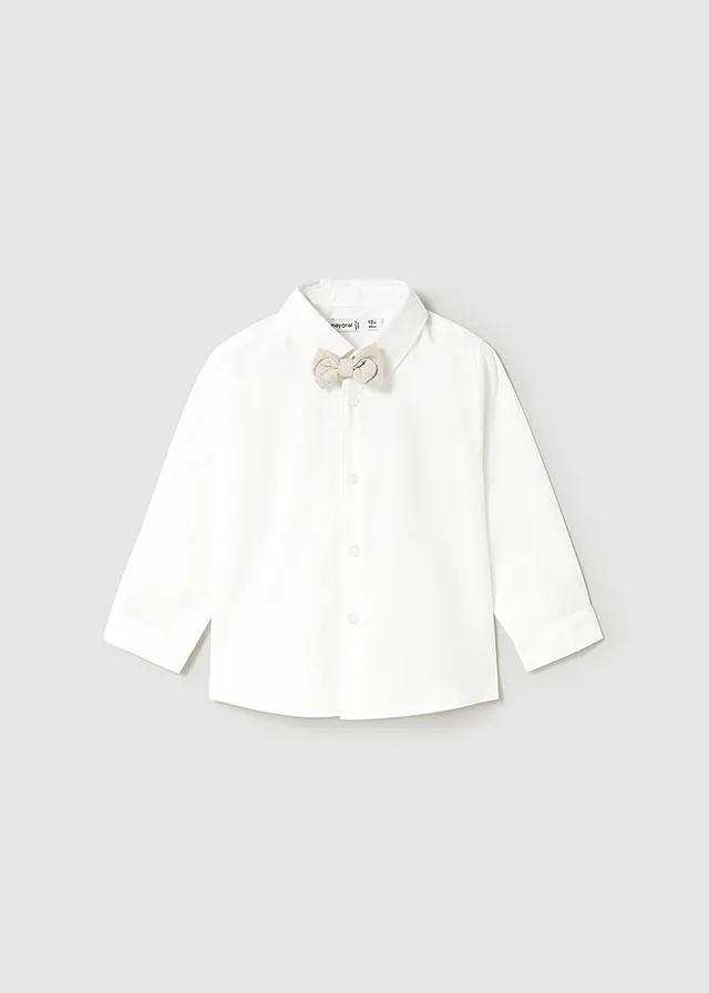 Camisa manga larga vestir pajarita