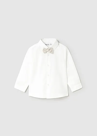 Camisa manga larga vestir pajarita
